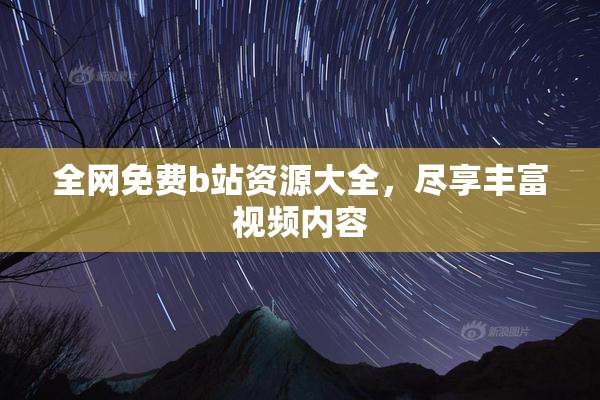 全网免费b站资源大全，尽享丰富视频内容