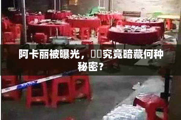 阿卡丽被曝光，❌‌究竟暗藏何种秘密？