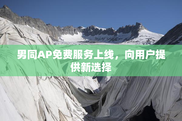 男同AP免费服务上线，向用户提供新选择