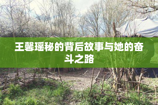 王馨瑶秘的背后故事与她的奋斗之路