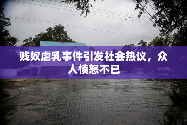 贱奴虐乳事件引发社会热议，众人愤怒不已