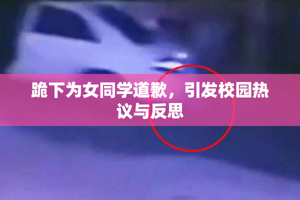 跪下为女同学道歉，引发校园热议与反思