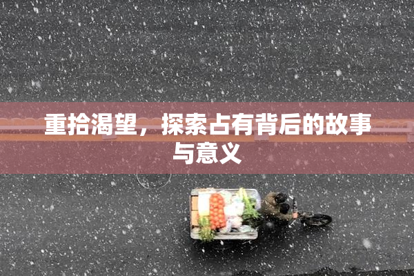 重拾渴望，探索占有背后的故事与意义