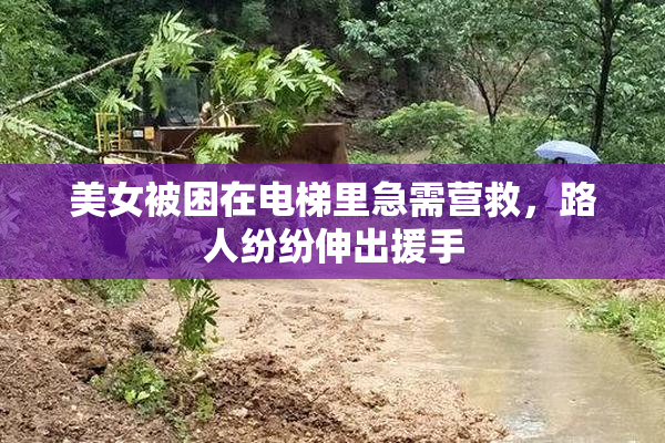 美女被困在电梯里急需营救，路人纷纷伸出援手