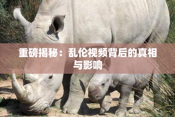重磅揭秘：乱伦视频背后的真相与影响