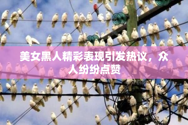美女黑人精彩表现引发热议，众人纷纷点赞