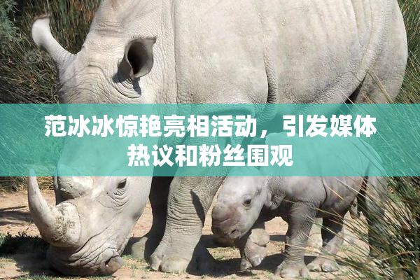 范冰冰惊艳亮相活动，引发媒体热议和粉丝围观