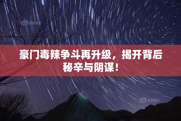 豪门毒辣争斗再升级，揭开背后秘辛与阴谋！