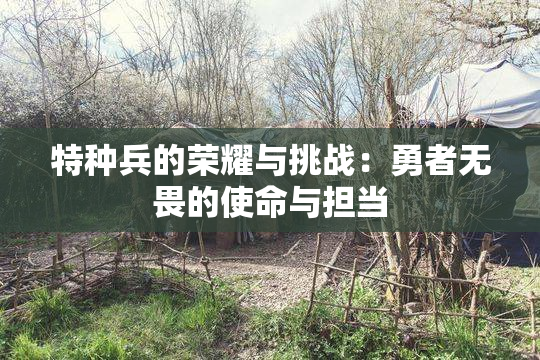特种兵的荣耀与挑战：勇者无畏的使命与担当