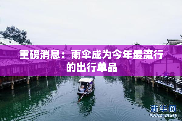 重磅消息：雨伞成为今年最流行的出行单品