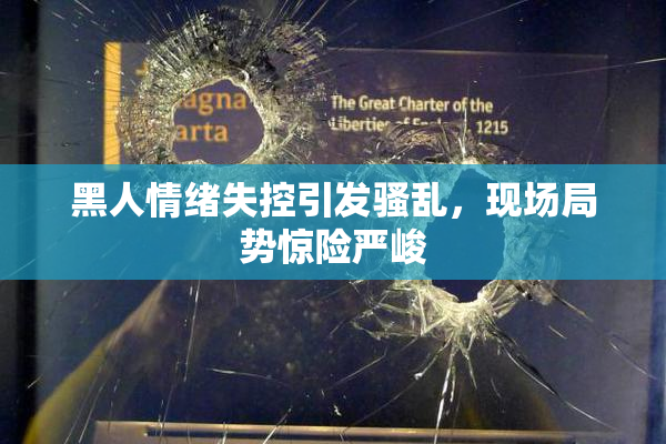 黑人情绪失控引发骚乱，现场局势惊险严峻