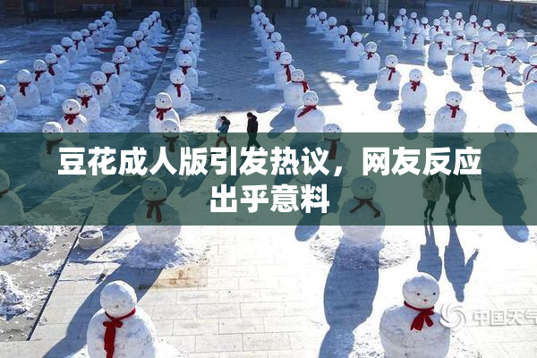 豆花成人版引发热议，网友反应出乎意料
