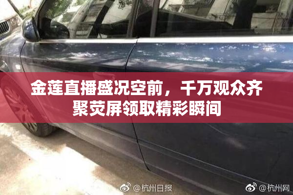 金莲直播盛况空前，千万观众齐聚荧屏领取精彩瞬间
