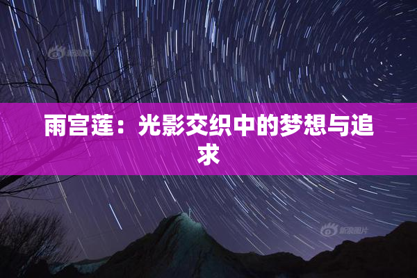 雨宫莲：光影交织中的梦想与追求